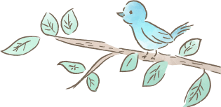 木にとまる鳥のイラスト